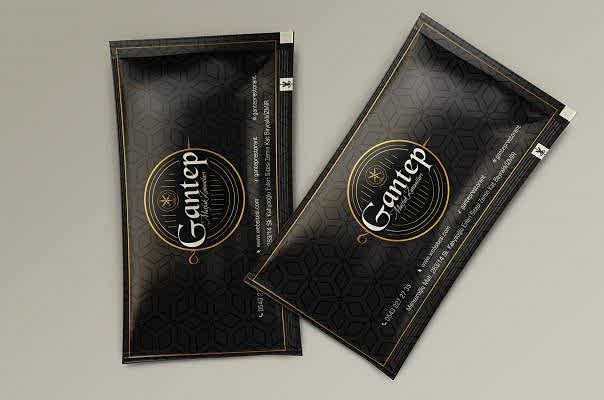 Black packaging for bulk products isolated on white background. 3d render image.